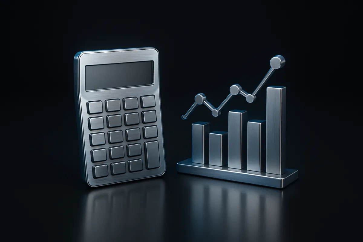Calculatrice et graphique illustrant le rapport entre revenus attribués et dépenses publicitaires